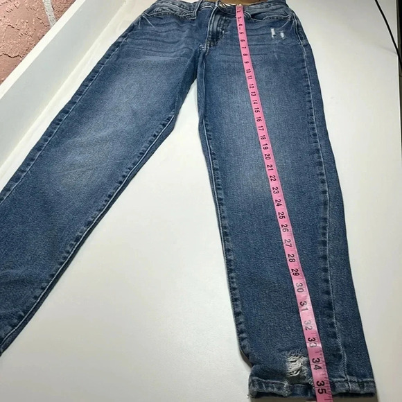 Mom jeans high rise cotton blend size 0 size 24 SO 2021 medium wash one owner - Picture 5 of 15